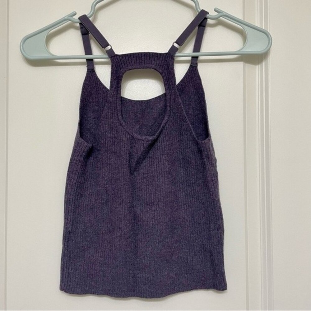 Purple Ribbed Knit Top - Picture 2 of 4